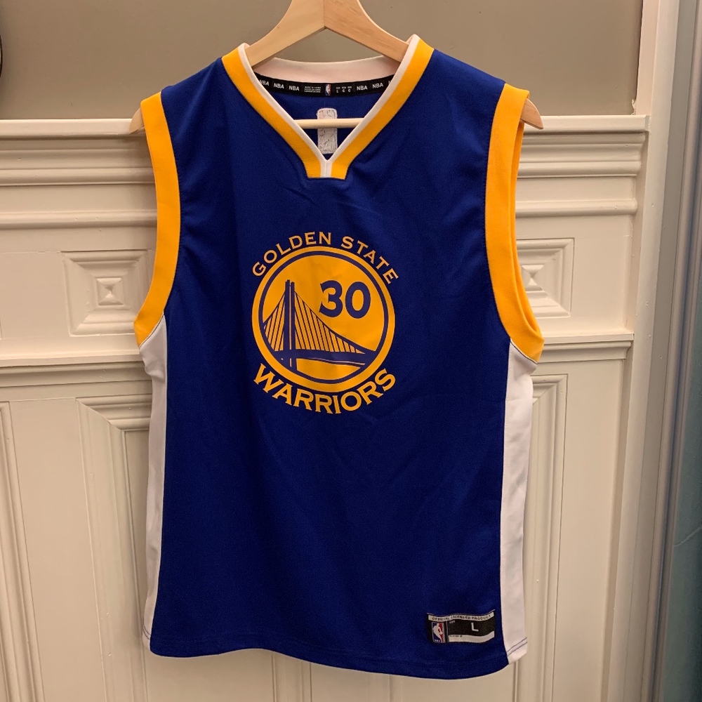 Golden St Warriors Curry #30 Jersey Youth Sz L